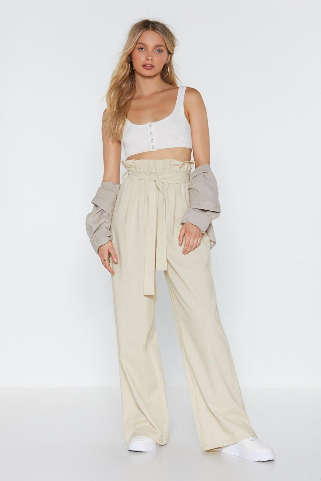 In the Bag Paperbag Wide-Leg Trousers image number 1