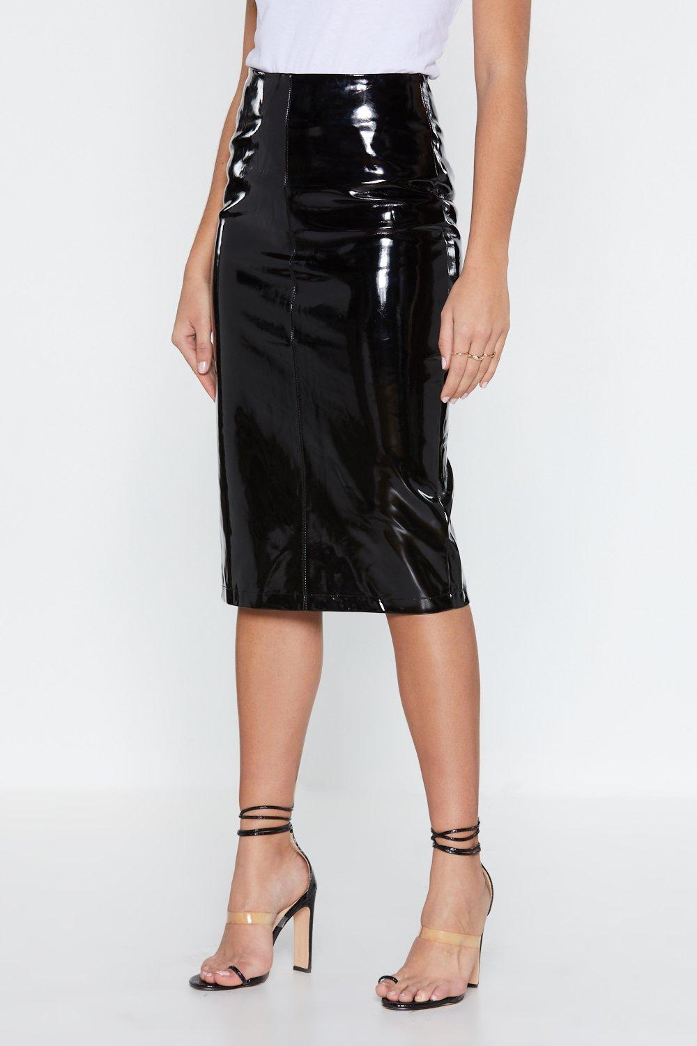 Nasty gal outlet vinyl skirt