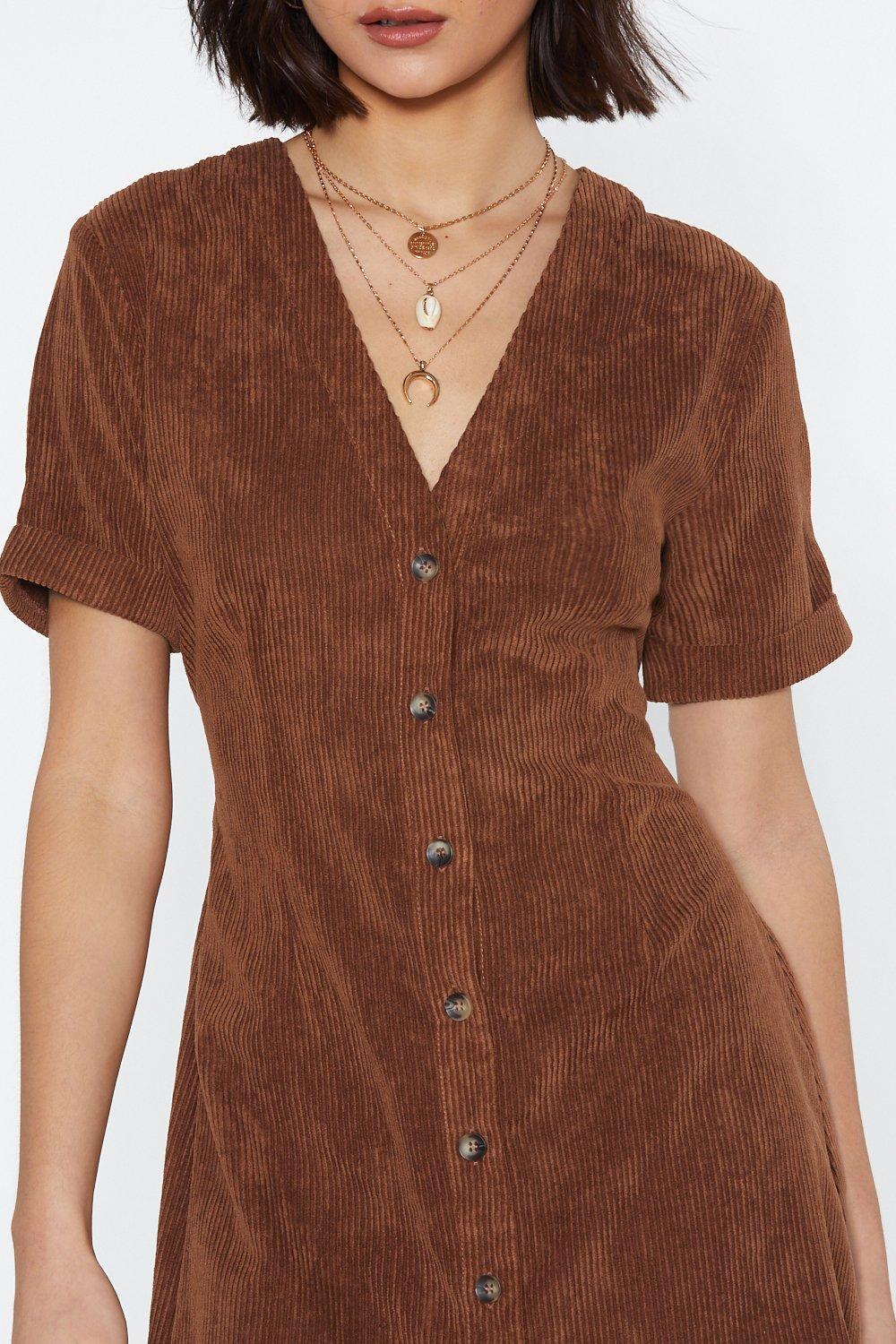 nasty gal corduroy dress