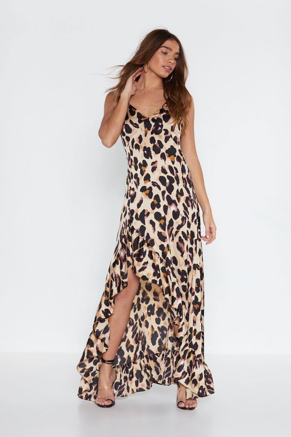 maxi leopard dress