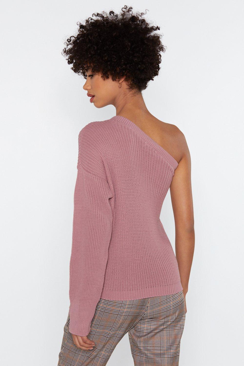 The One I Love One Shoulder Sweater Nasty Gal