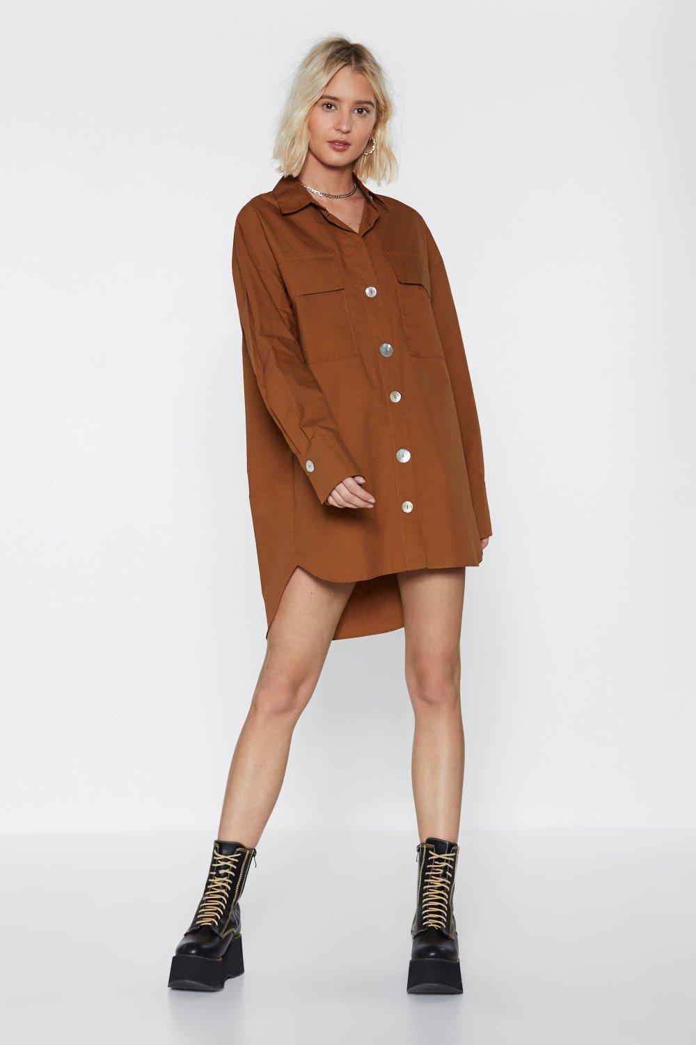 button down shirt dress