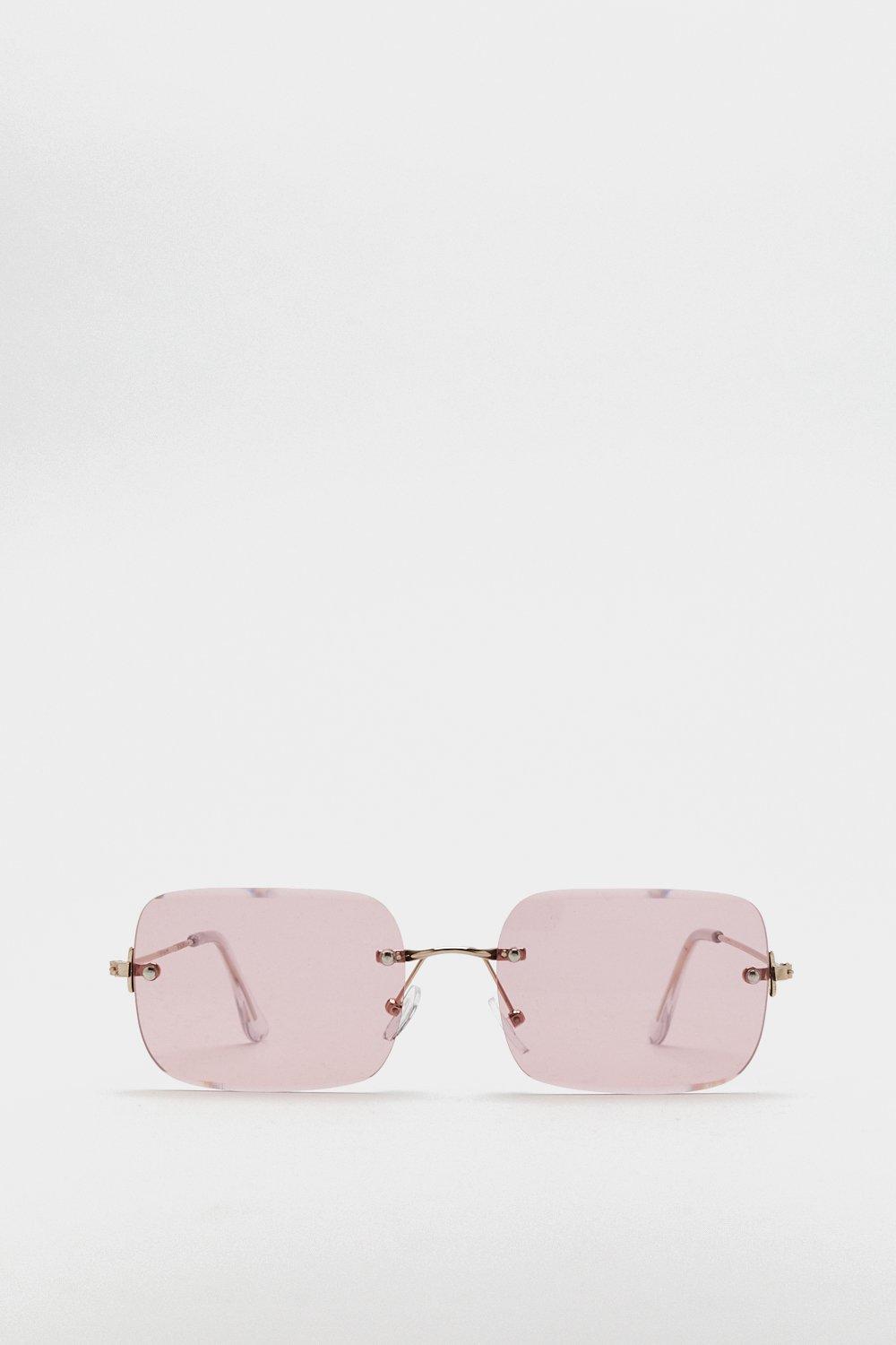 Lunettes de soleil teintees non cerclees Voir sans Cadre Nasty Gal