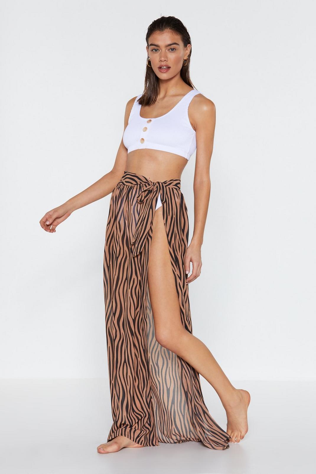 It's Not All Black and White Zebra Sarong Skirt image number 1