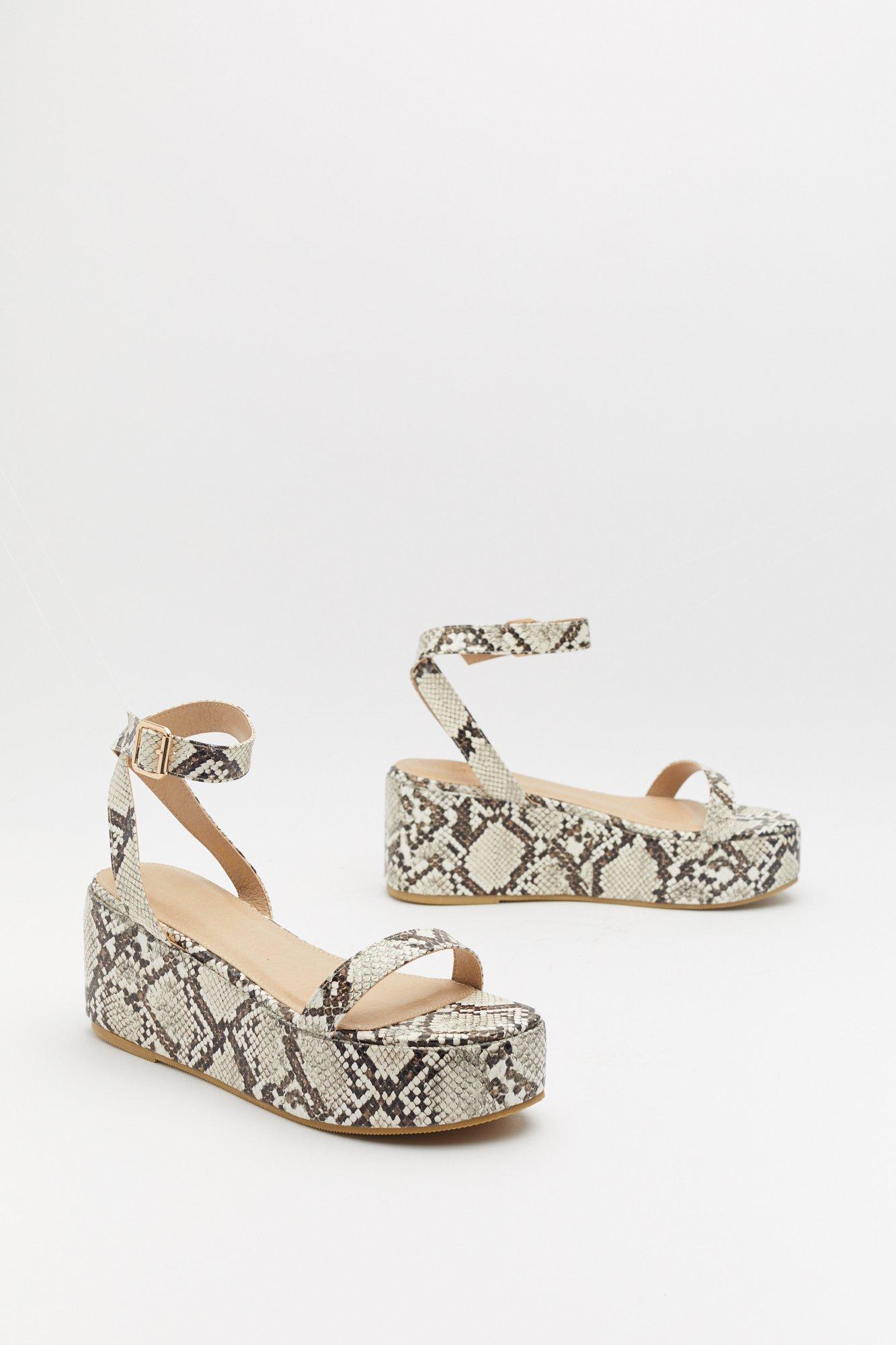 Snake print flatforms online