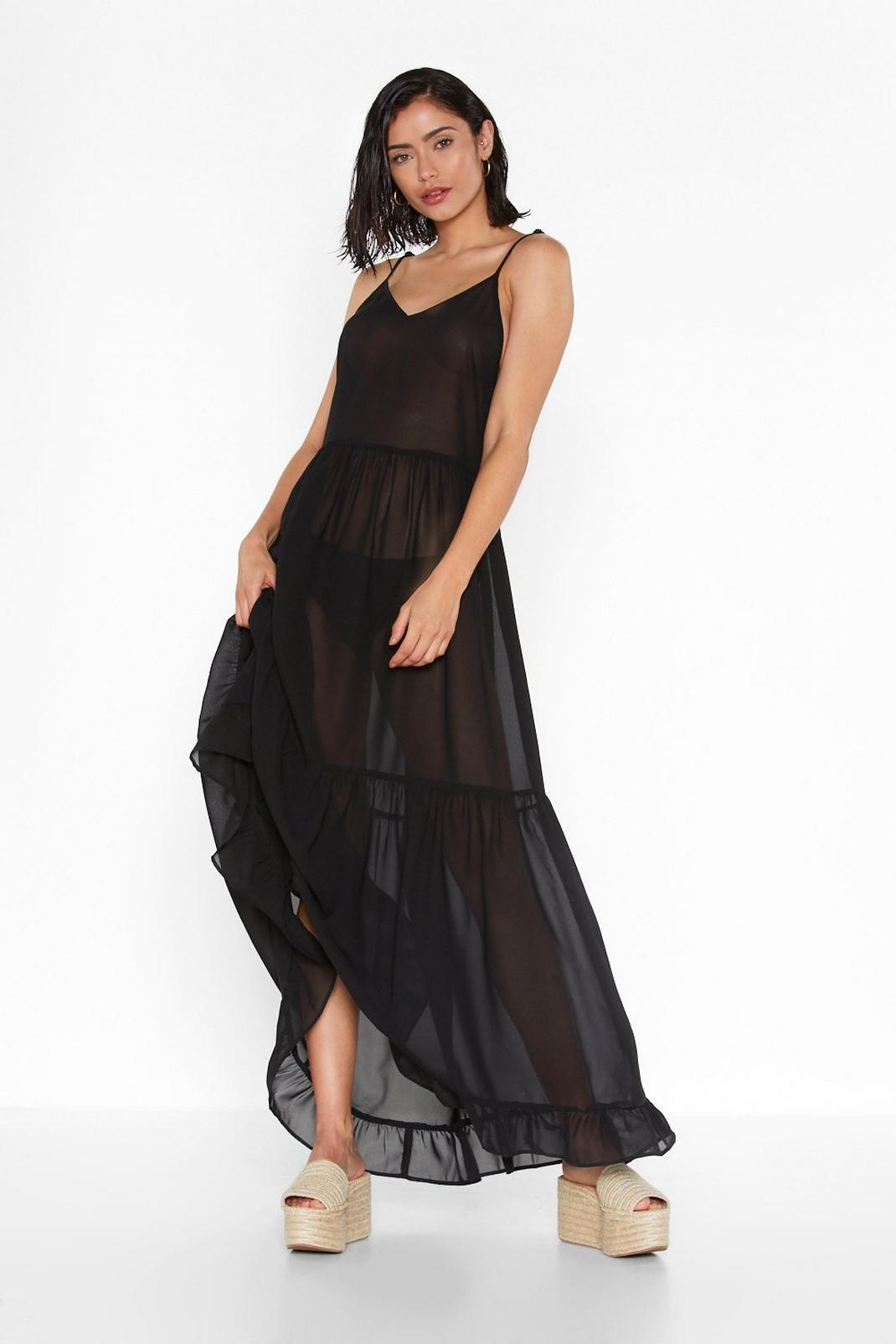 Tier's the Deal Chiffon Maxi Dress image number 1