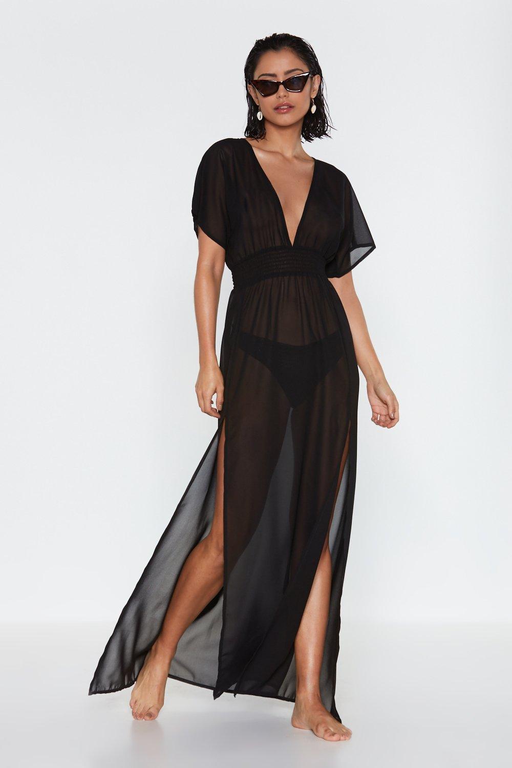 chiffon maxi cover up