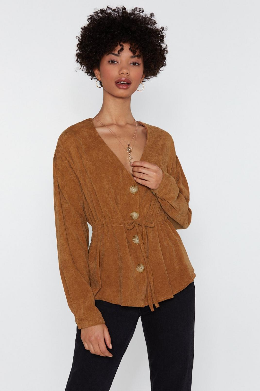 Draw Me Close Corduroy Blouse image number 1