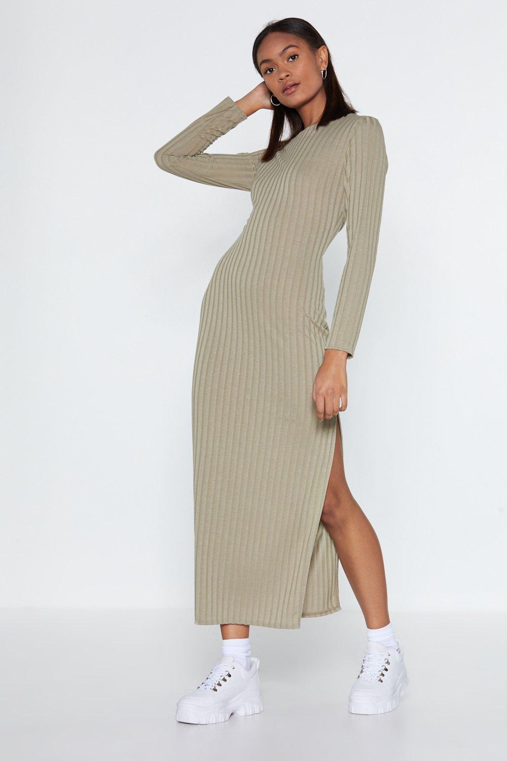 maxi dress ribbed