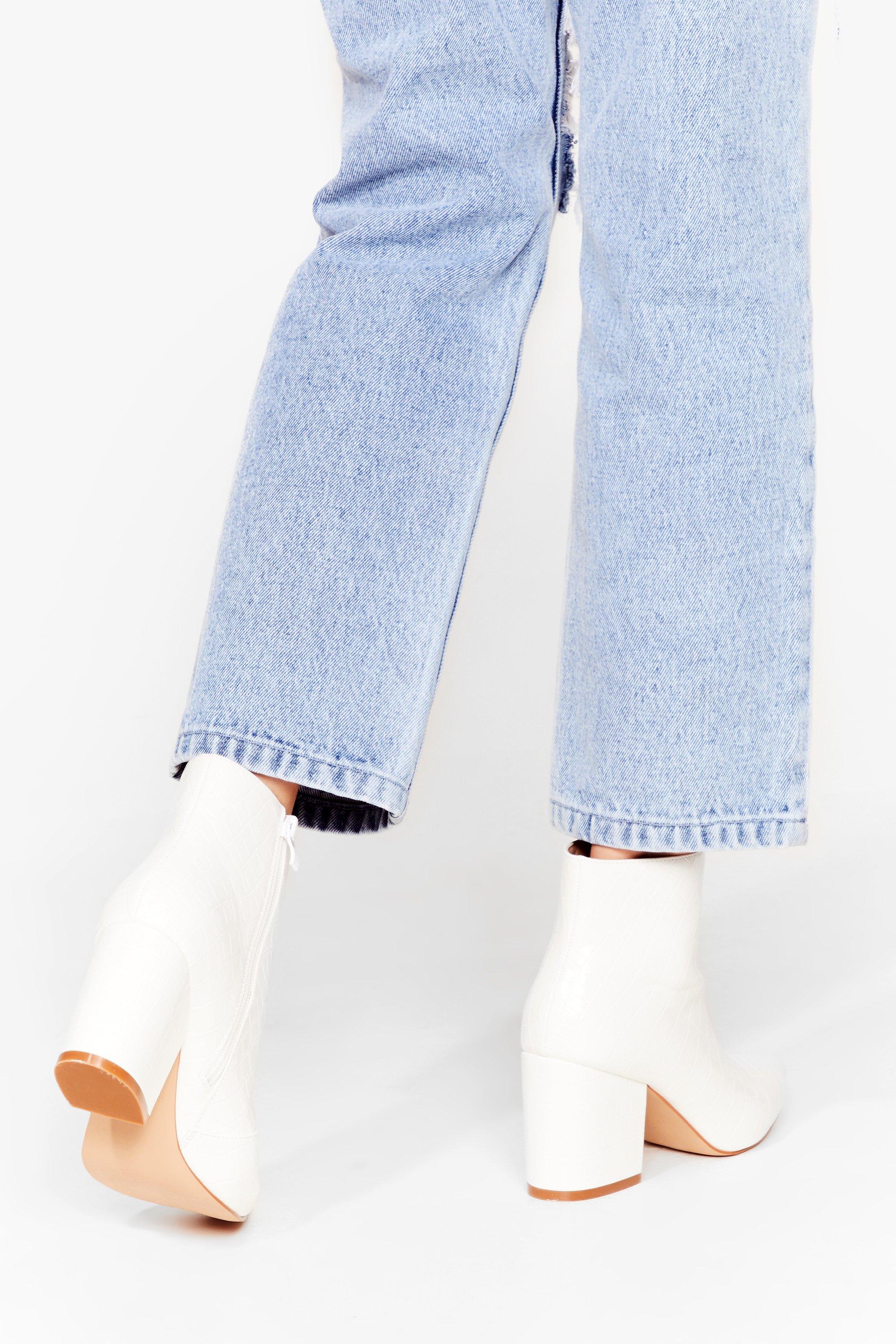 nasty gal bottines blanches