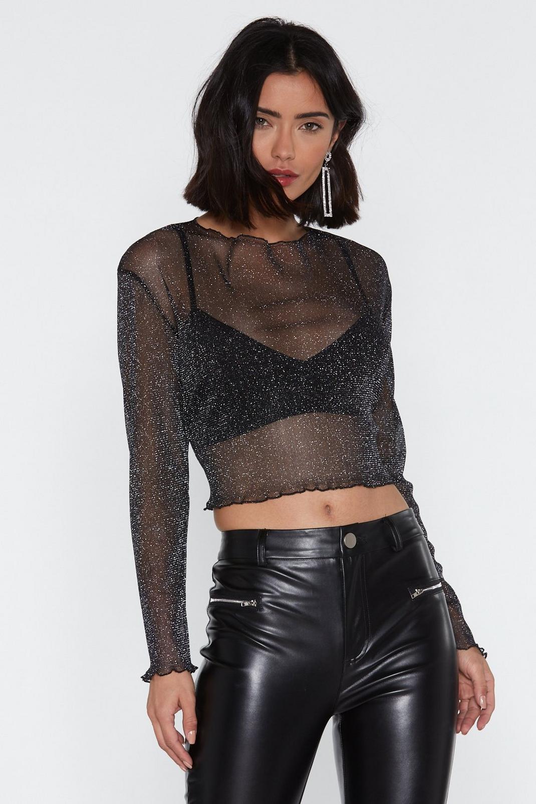 One Hell of a Mesh Glitter Top image number 1