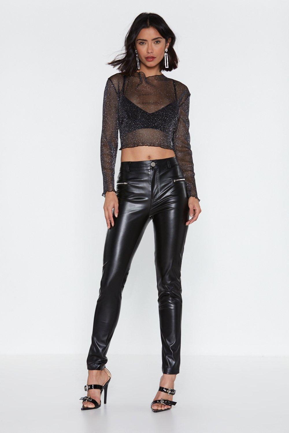 One Hell of a Mesh Glitter Top | Nasty Gal