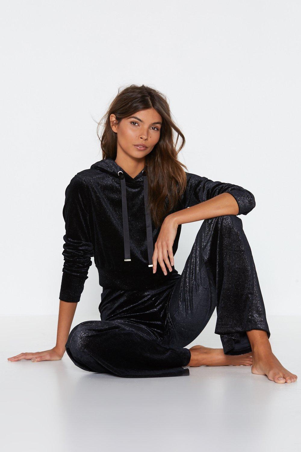 Soft Mornings Velvet Hoodie and Pants Lounge Set