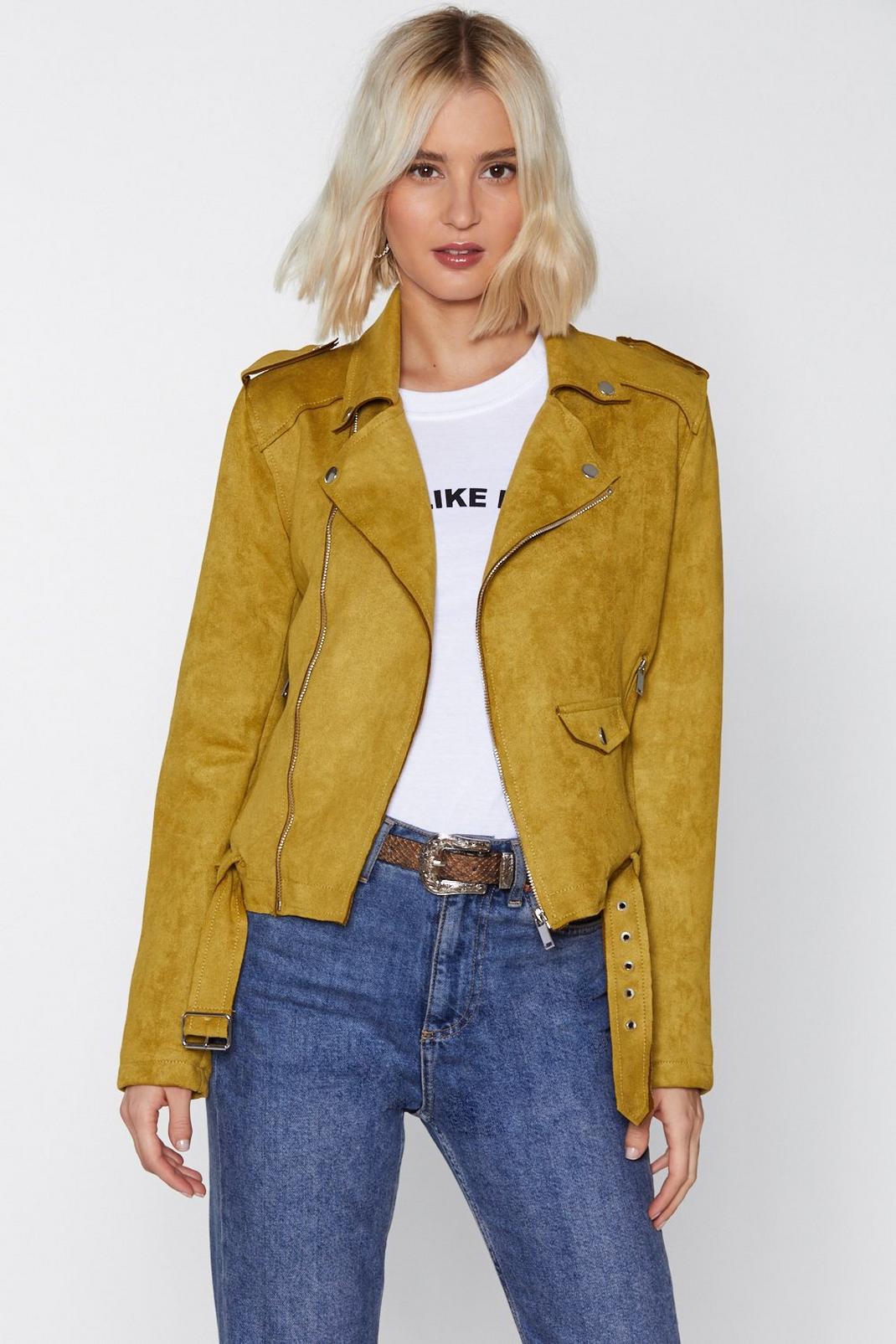 Snap Out of It Faux Suede Moto Jacket image number 1