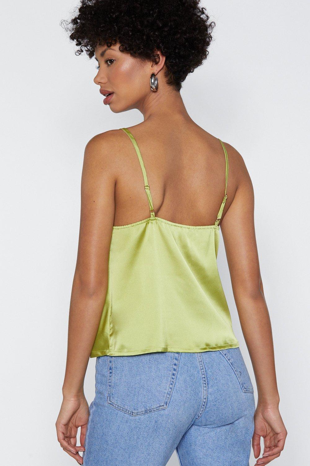 Cowl Hearted Satin Top Nasty Gal