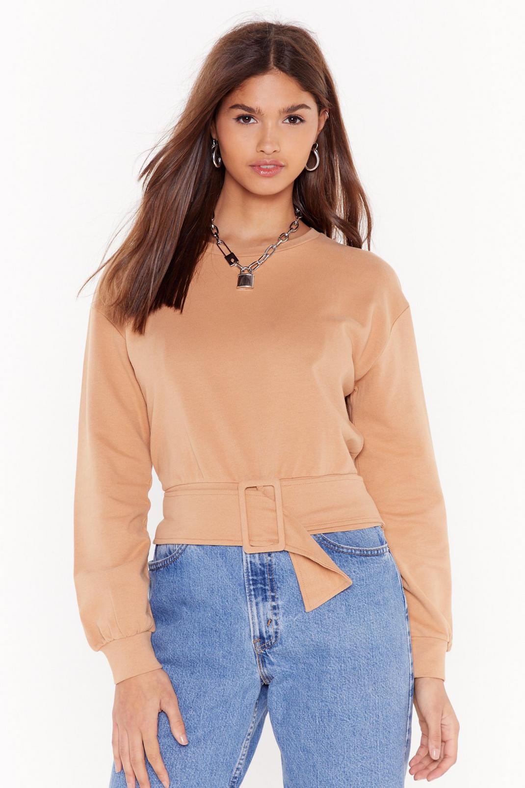 Casual But Make It Fashion Belted Sweater image number 1