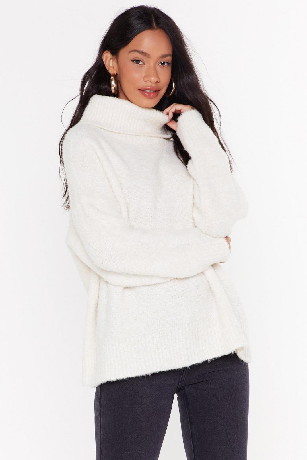 Oversize Up the Competition Turtleneck Sweater image number 1