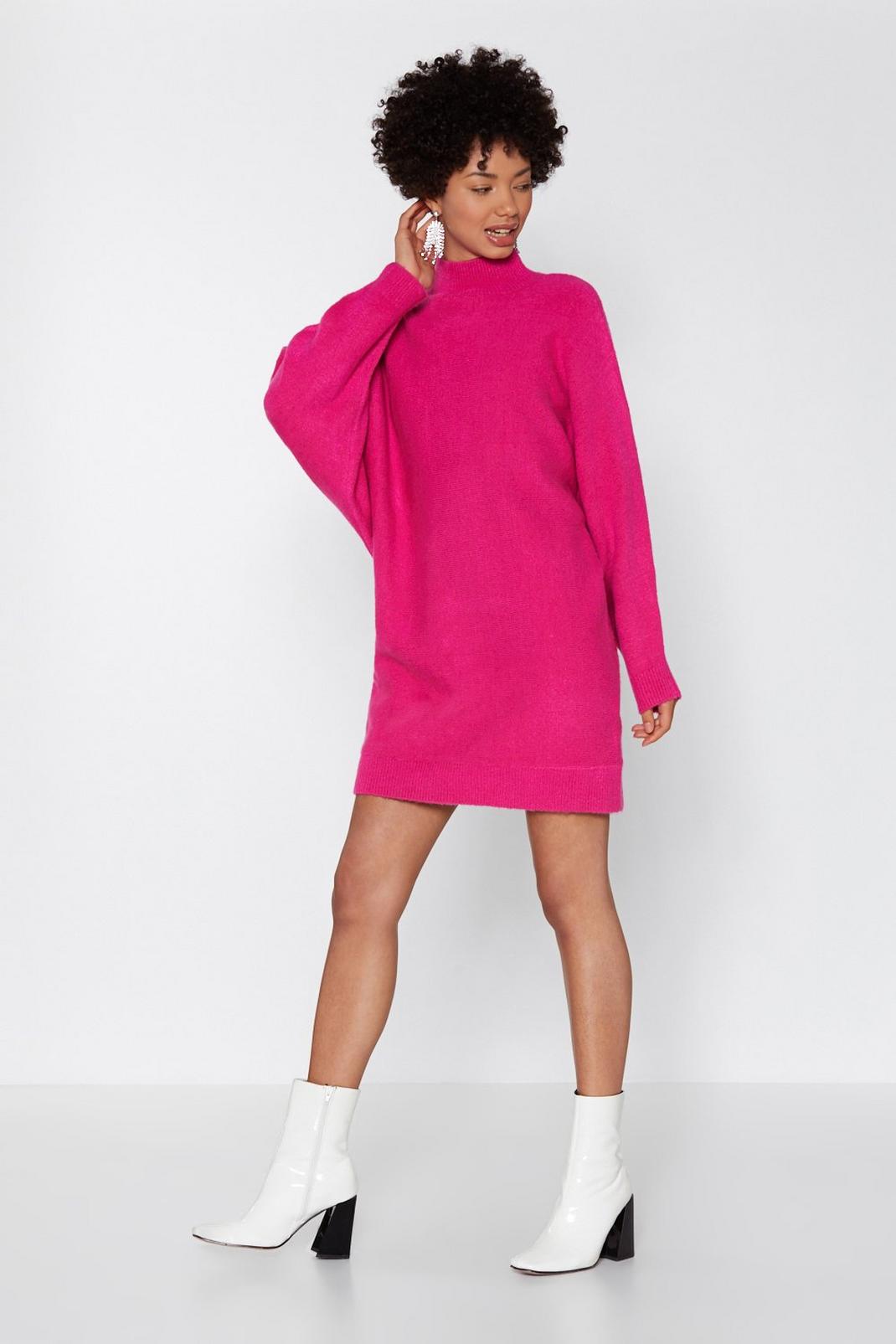 Put a Wing On It Batwing Sweater Dress image number 1
