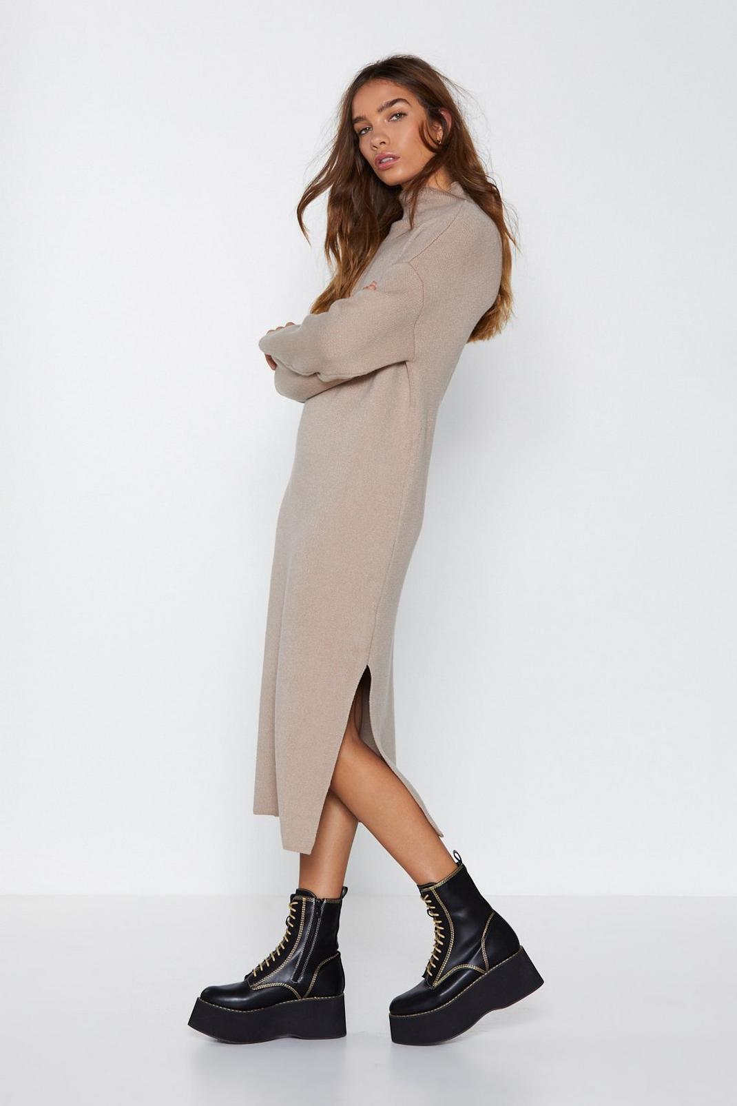 Knit's Not Over Midi Dress image number 1