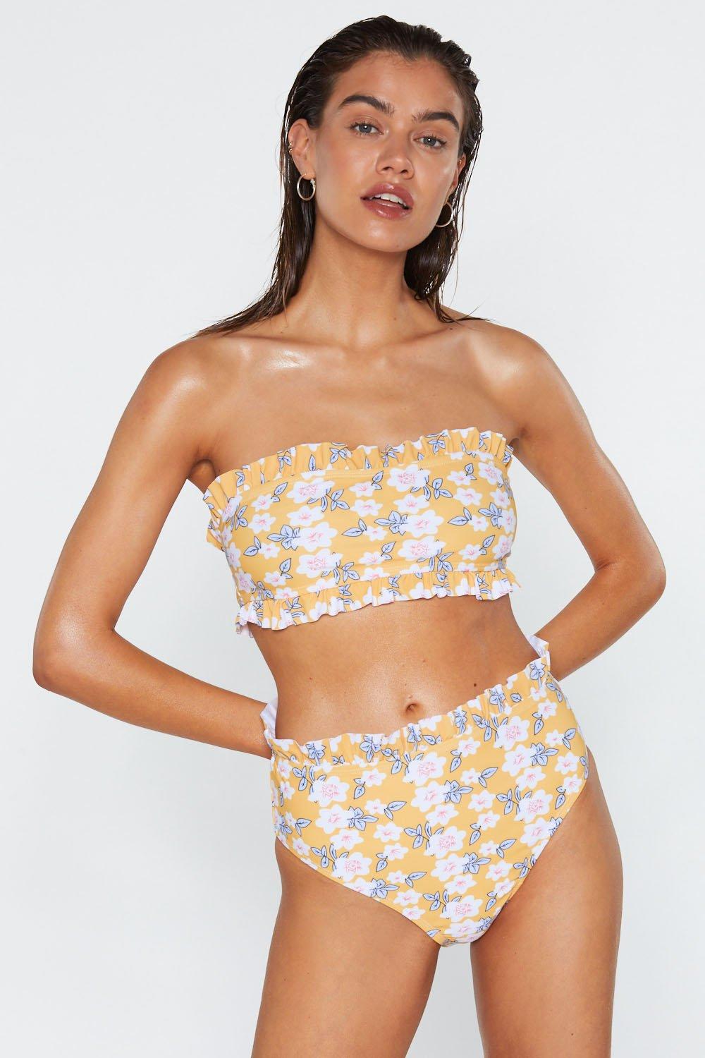 frill waist swimsuit