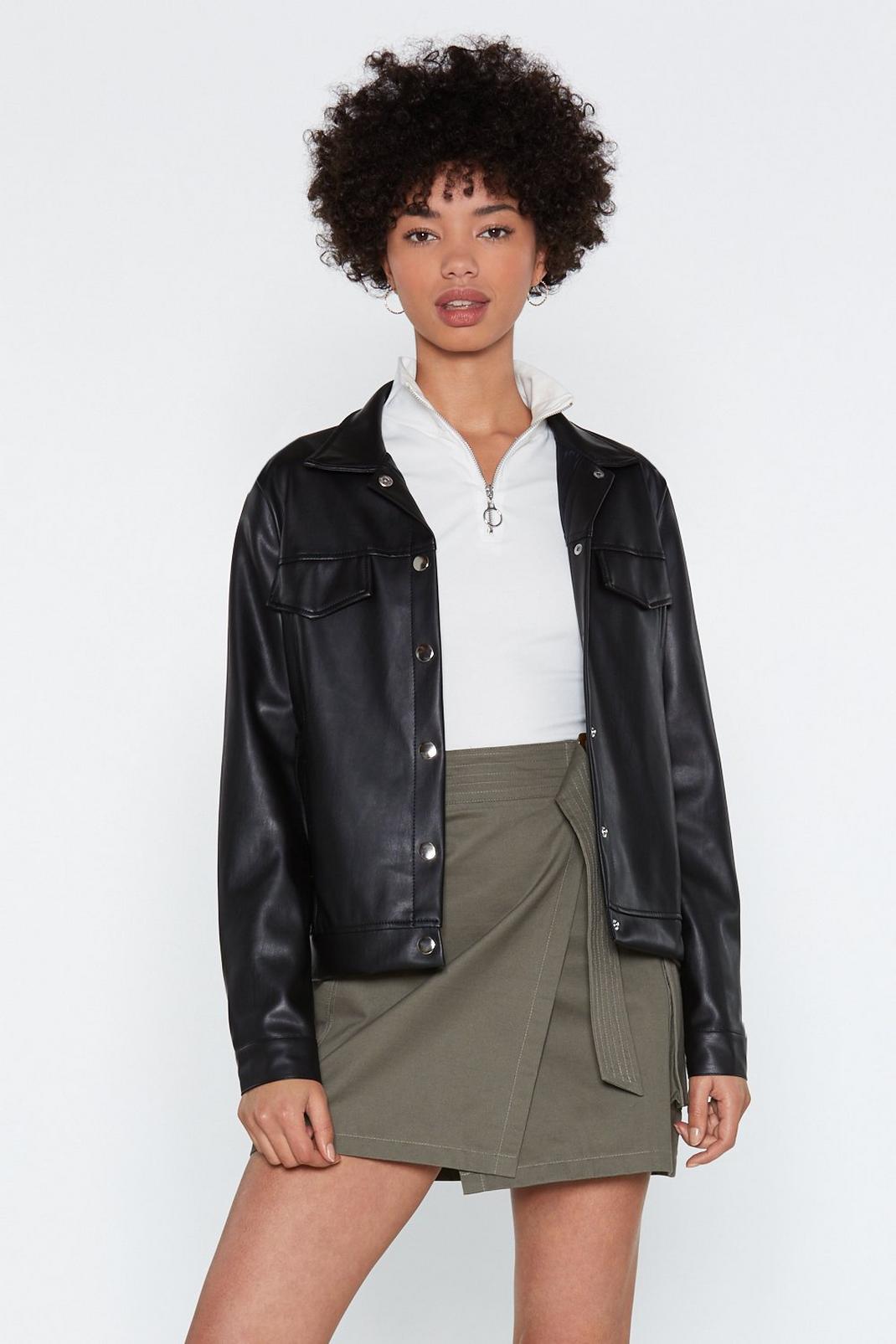 Motor Mouth Faux Leather Jacket image number 1