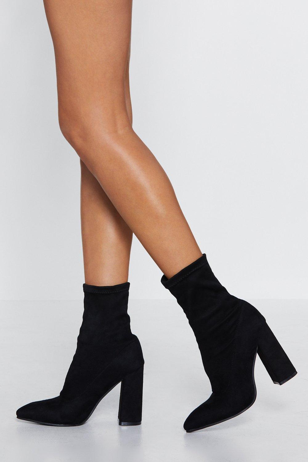 sock boot heels