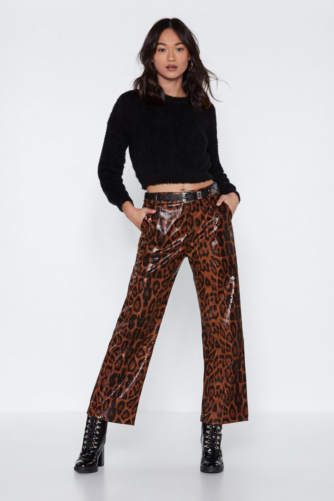 Leopard Coated Trouser image number 1