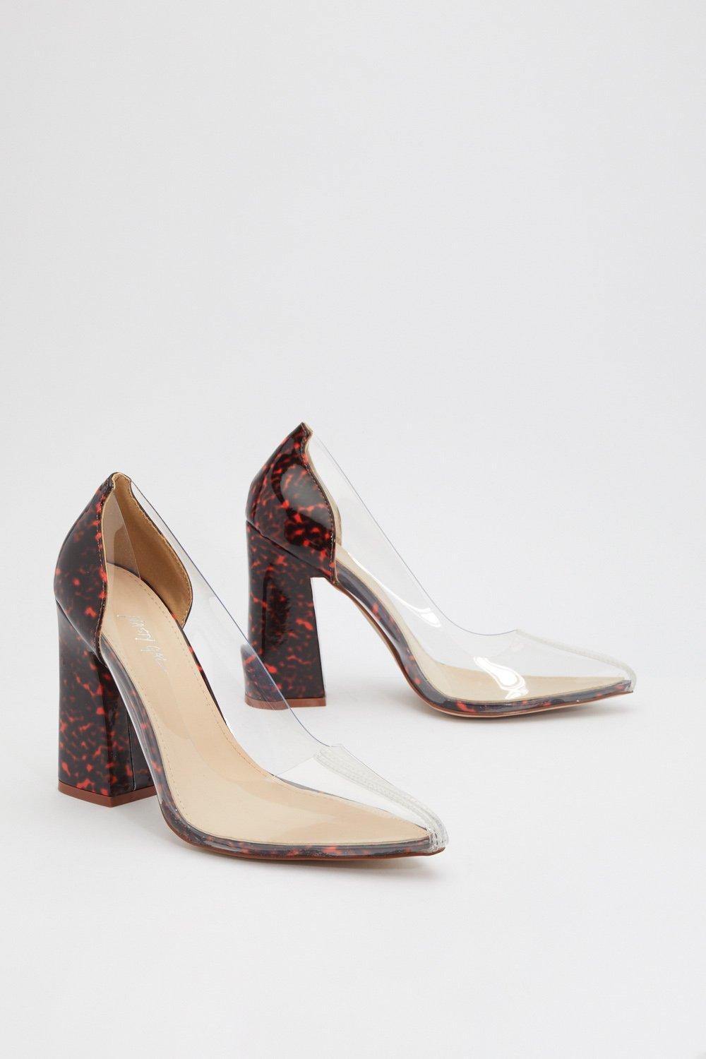 nasty gal perspex heels