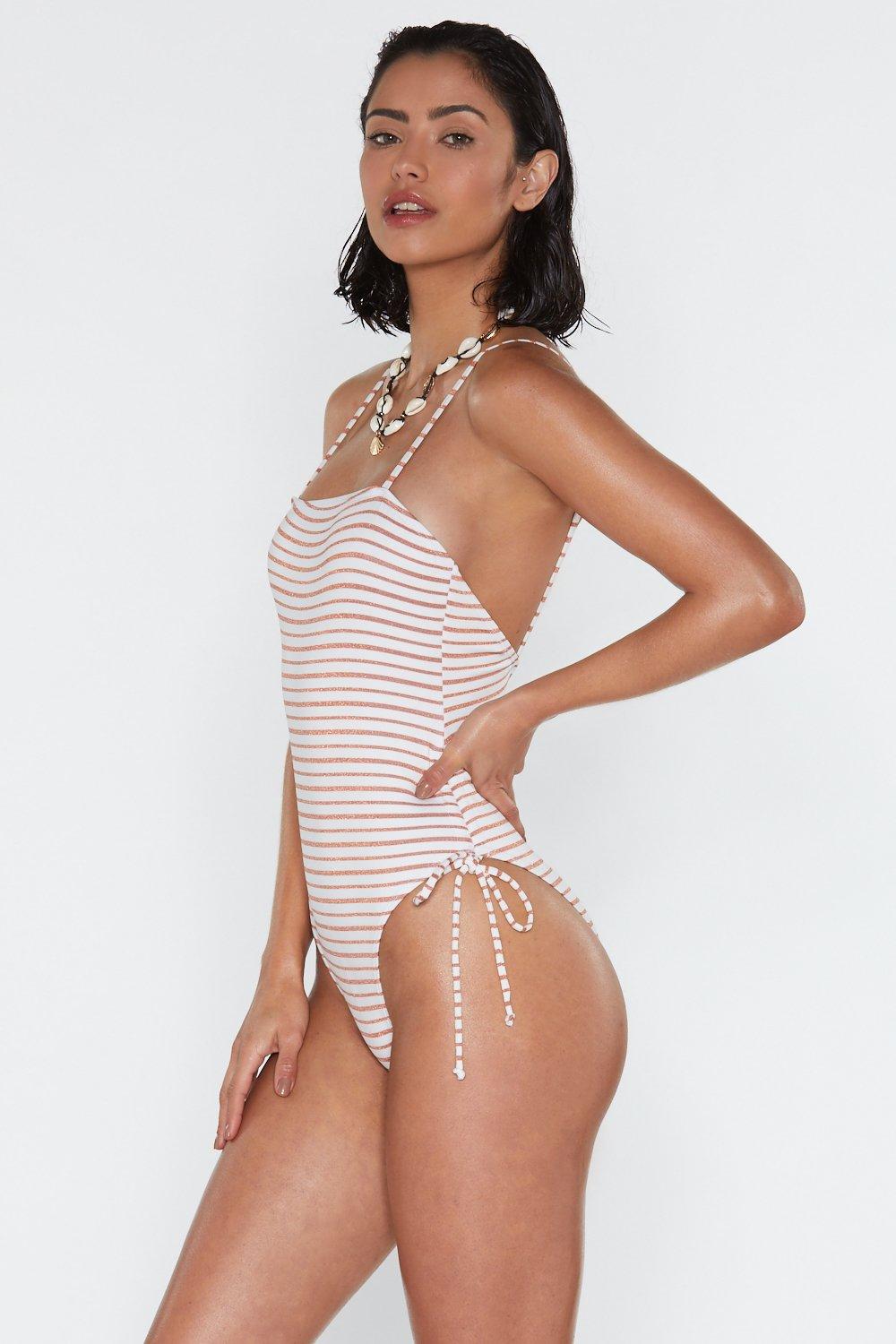 Crinkle Halter Neck Swimsuit