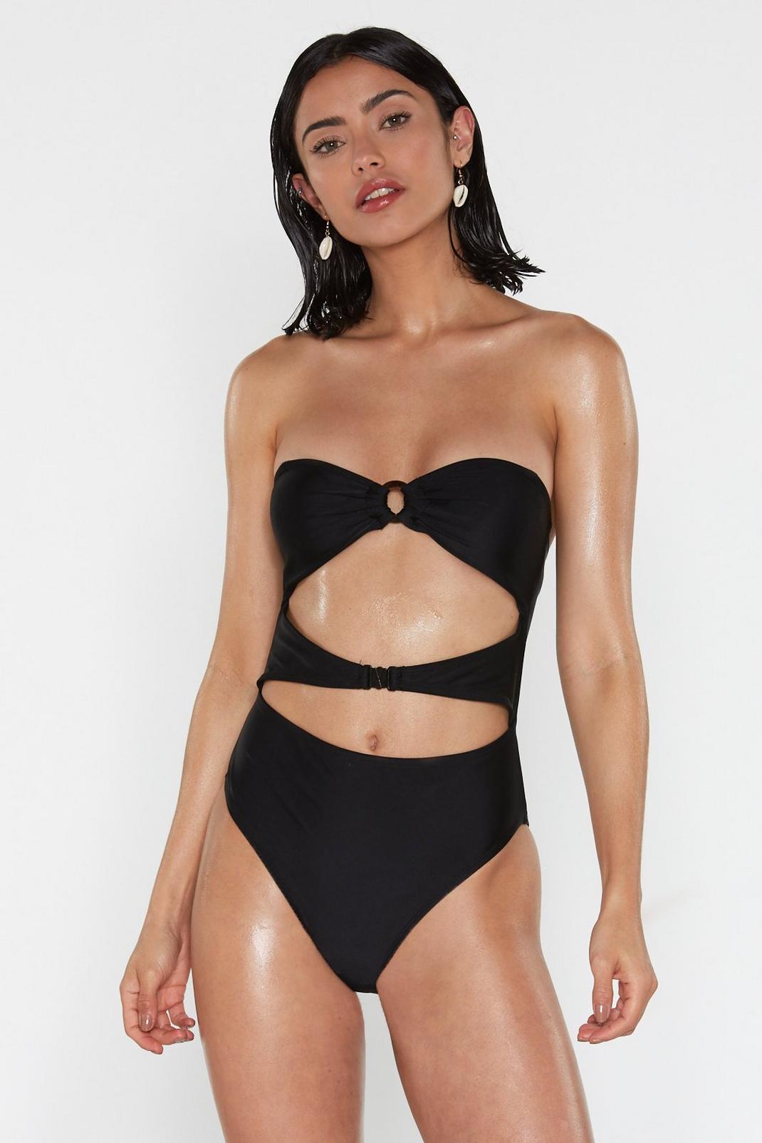 Life's a Beach Cut-Out Swimsuit image number 1