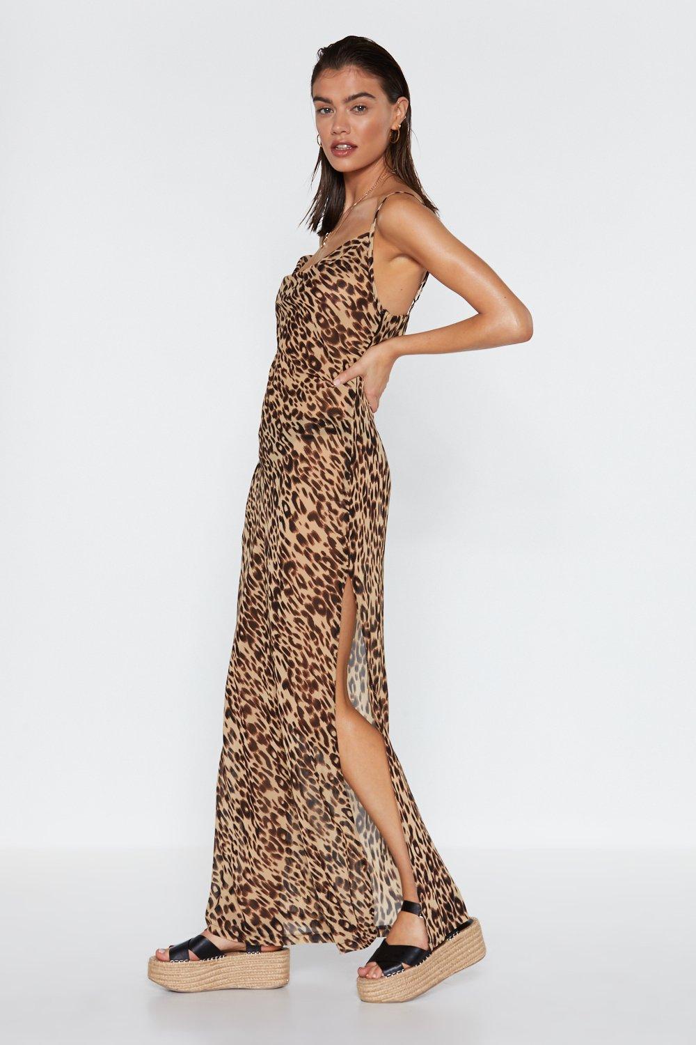 Take a Wild Guess Cheetah Cover Up Dress