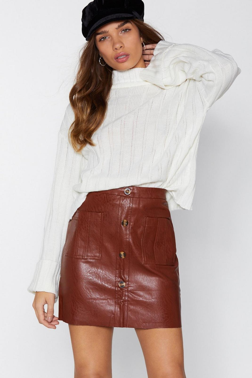 Mini By Mini Faux Leather Skirt image number 1