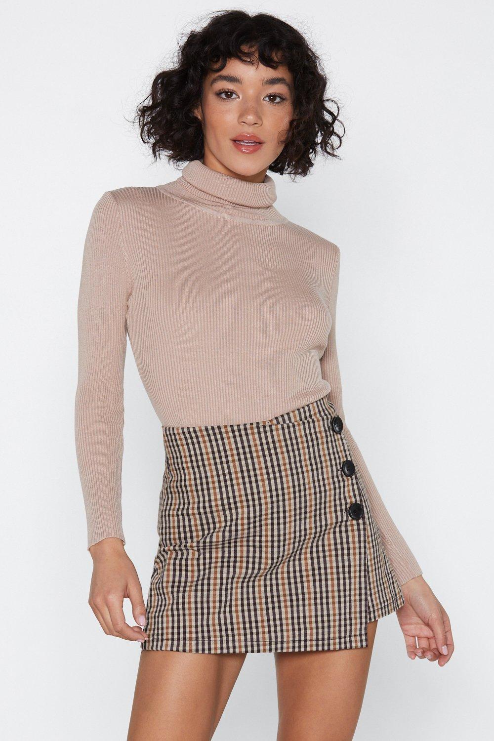 beige turtleneck top