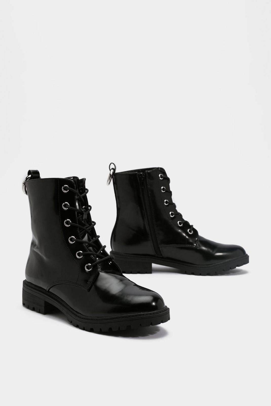 Show 'Em the Way Faux Leather Biker Boots image number 1