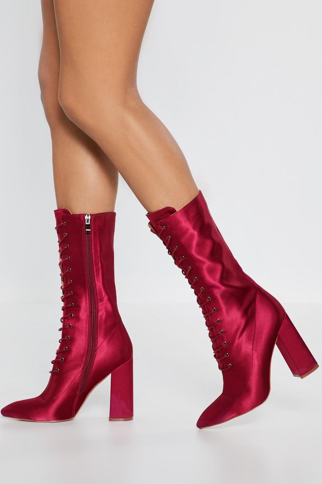 Satin For the Kill Calf Boots image number 1