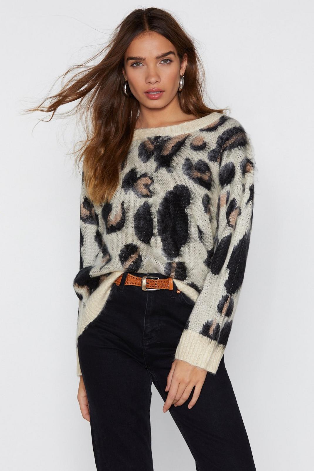 Meow Do You Like That Leopard Sweater image number 1