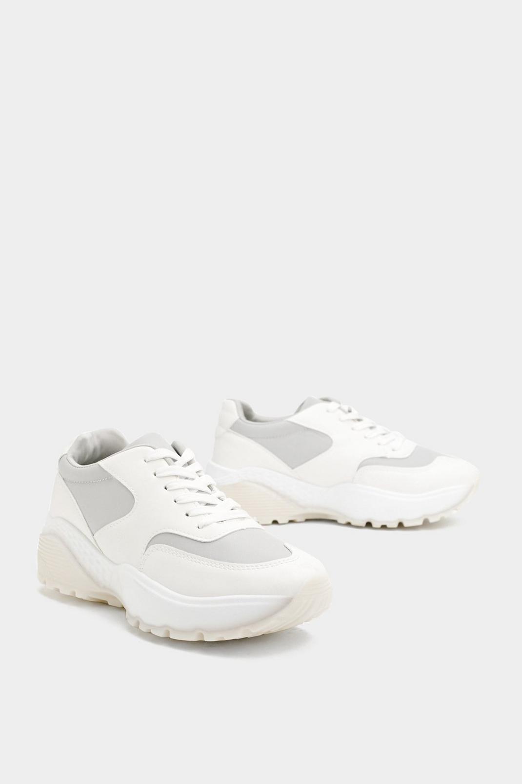 Waste No Time Faux Leather Trainers image number 1