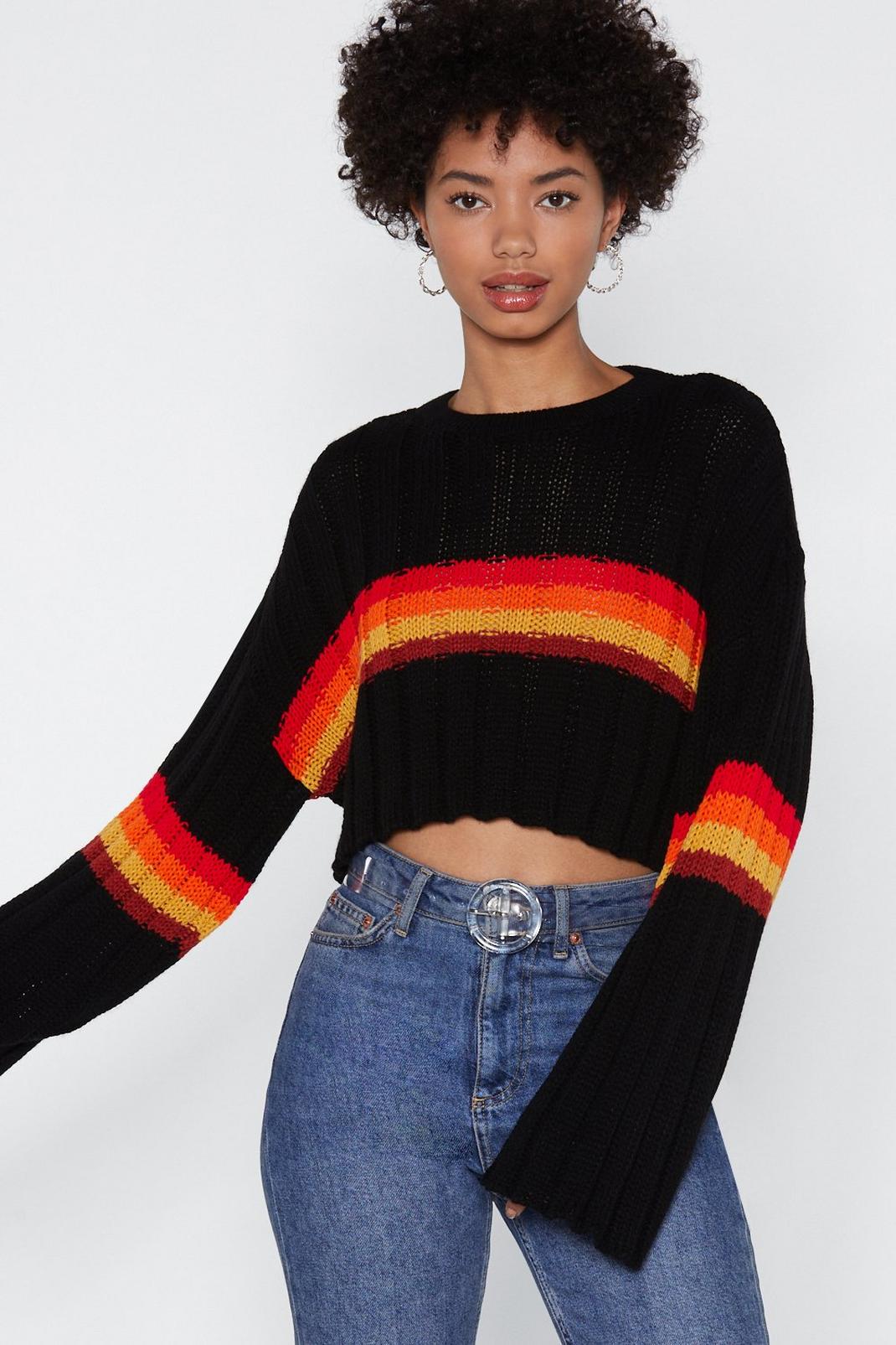 Placement Stripe Knitted Jumper image number 1