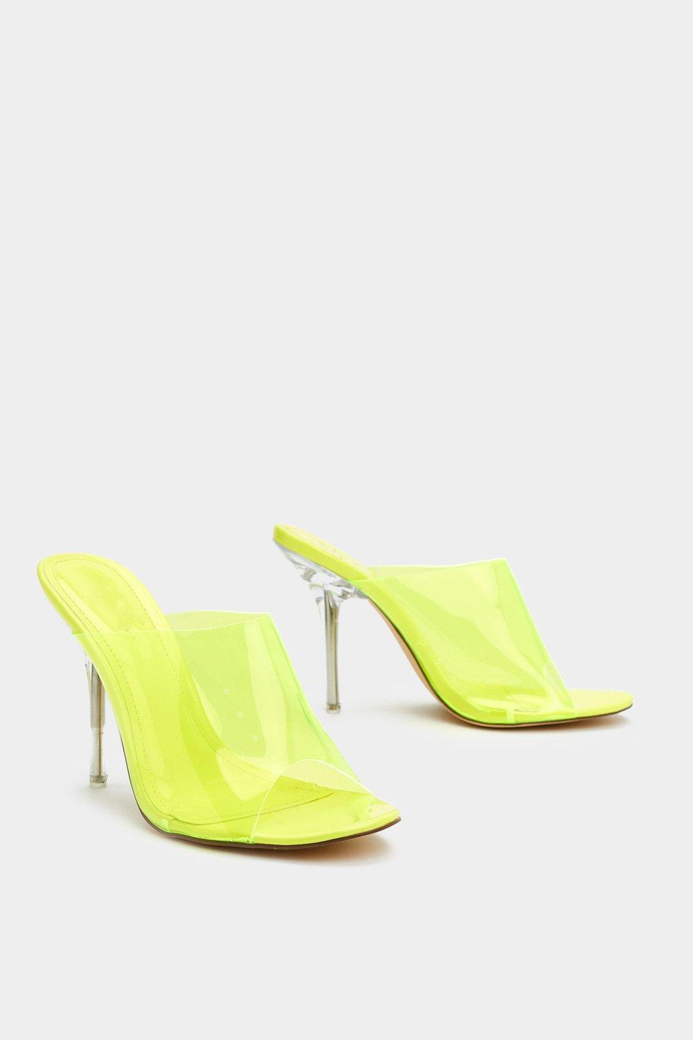 Neon mule heels sale