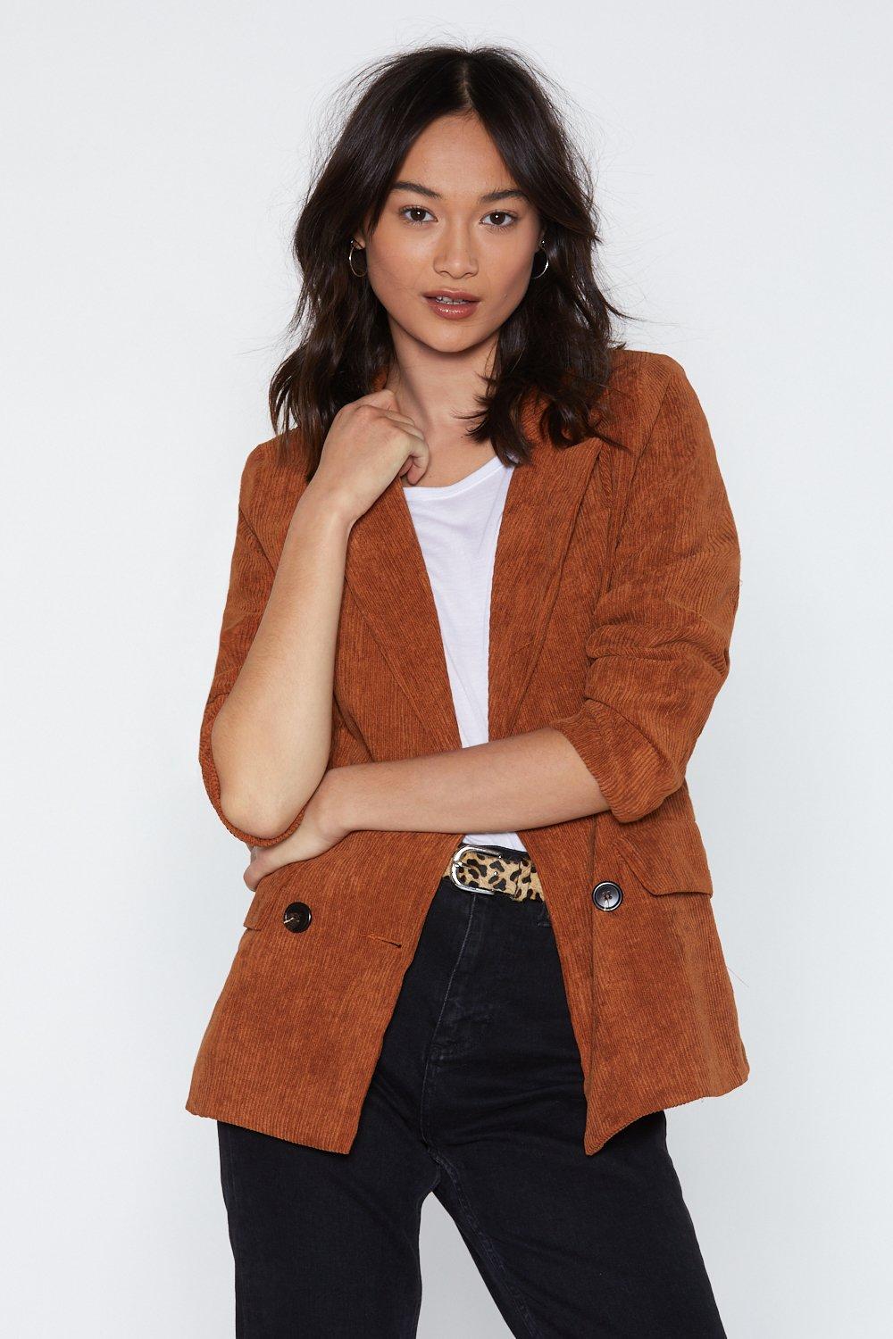 Show Business Corduroy Blazer Nasty Gal