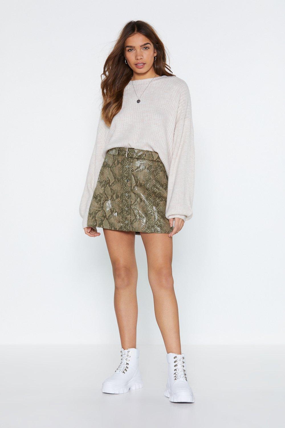 Snake Charge Mini Skirt