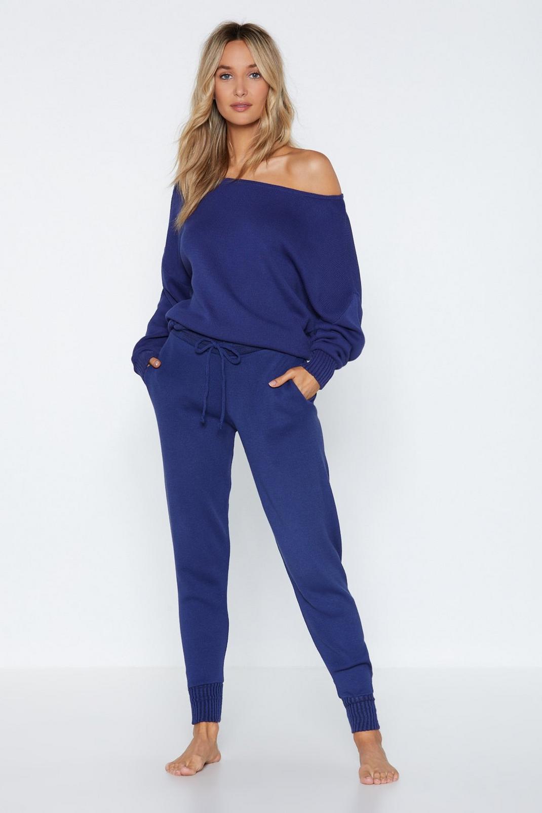 Get It On Off-the-Shoulder Jumper and Trousers Set image number 1