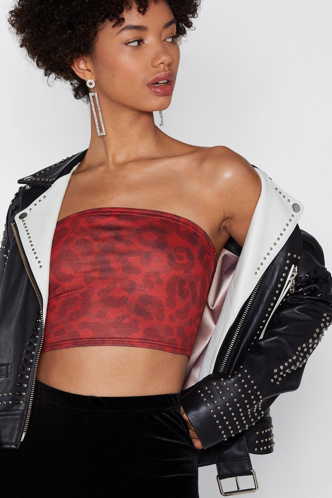 Tail Me Leopard Crop Top image number 1