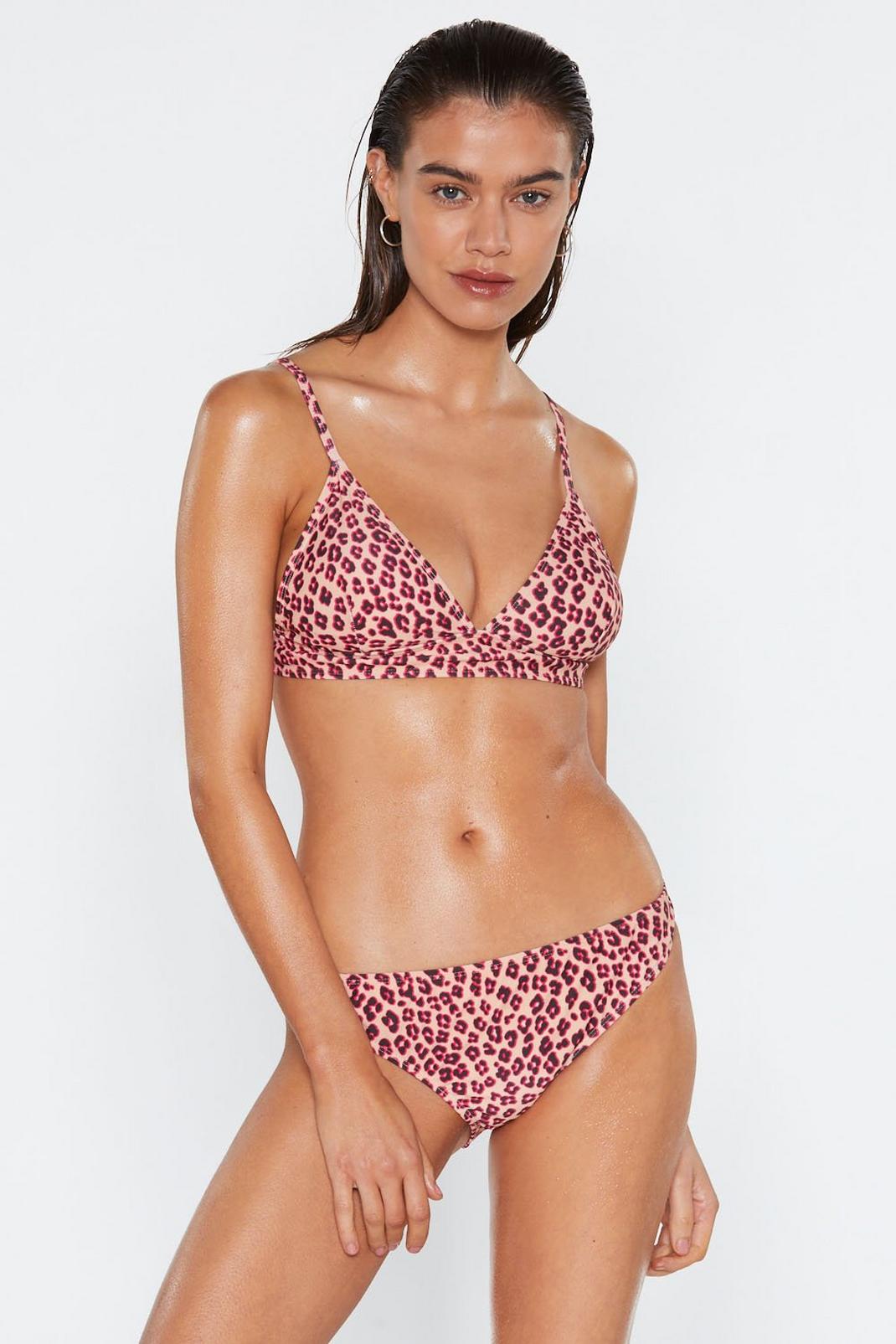 Time to Pounce Leopard Bikini Top image number 1