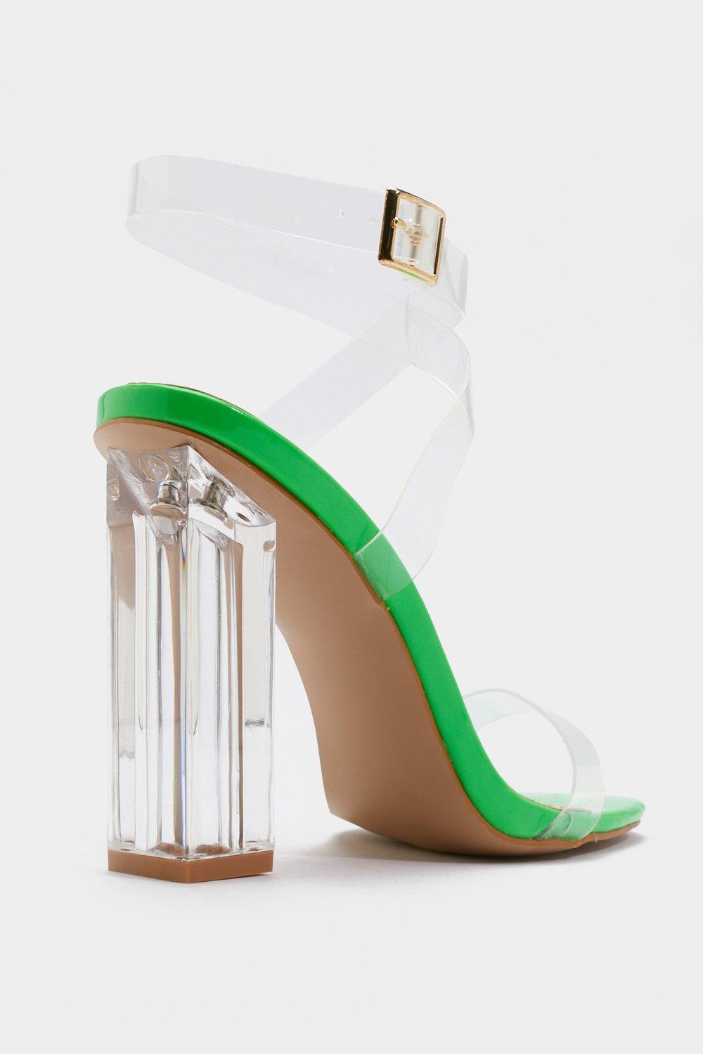 Nasty gal let's be best sale clear heel