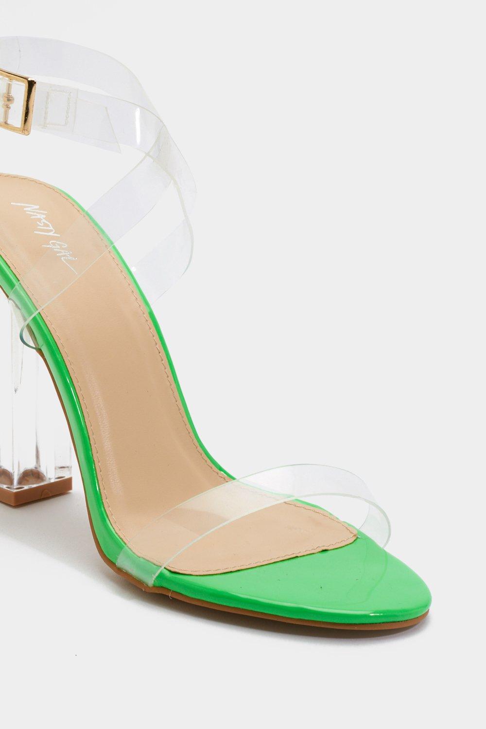 Clear best sale neon heels