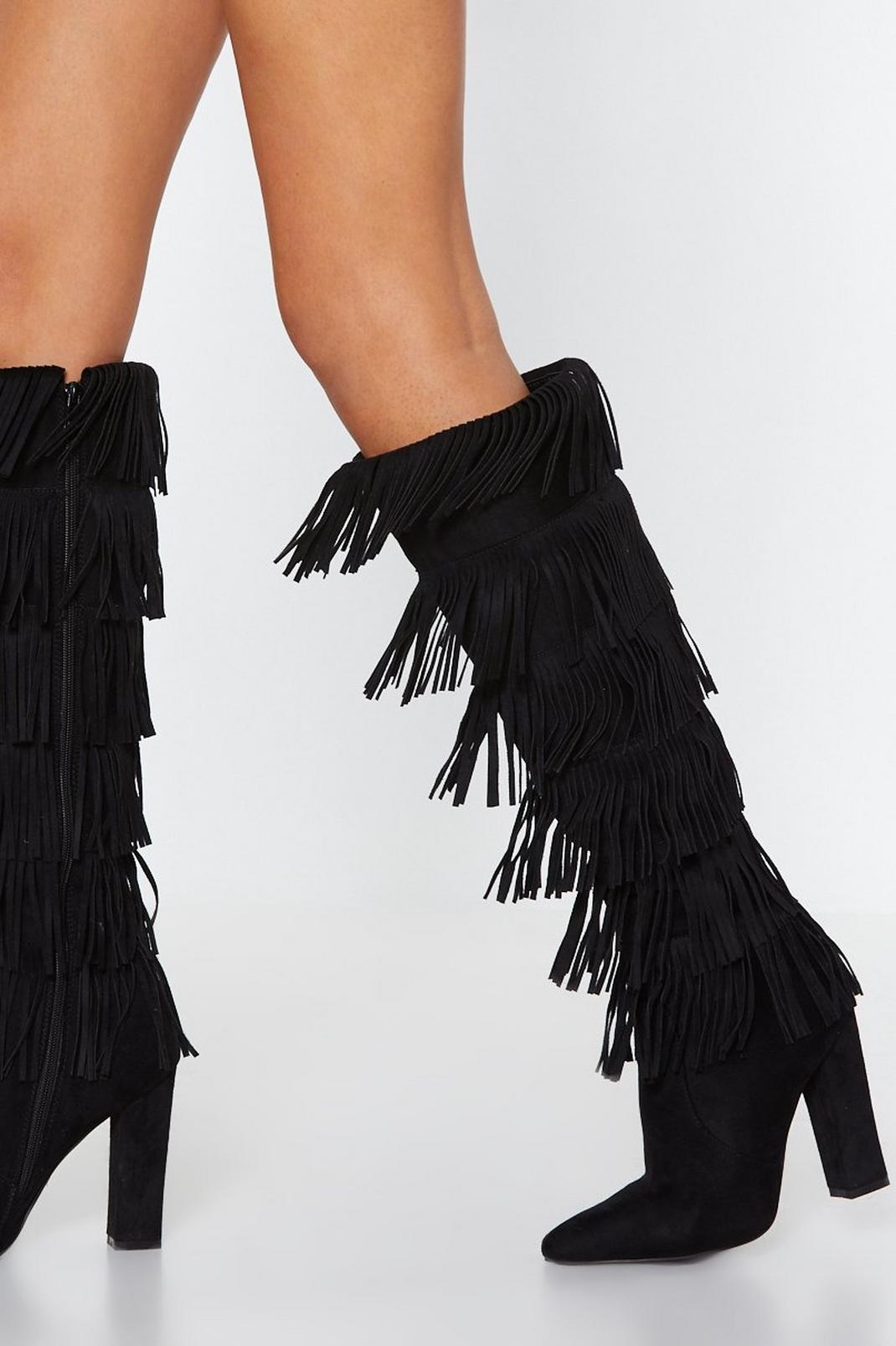 Lead the Sway Fringe Knee-High Boot image number 1