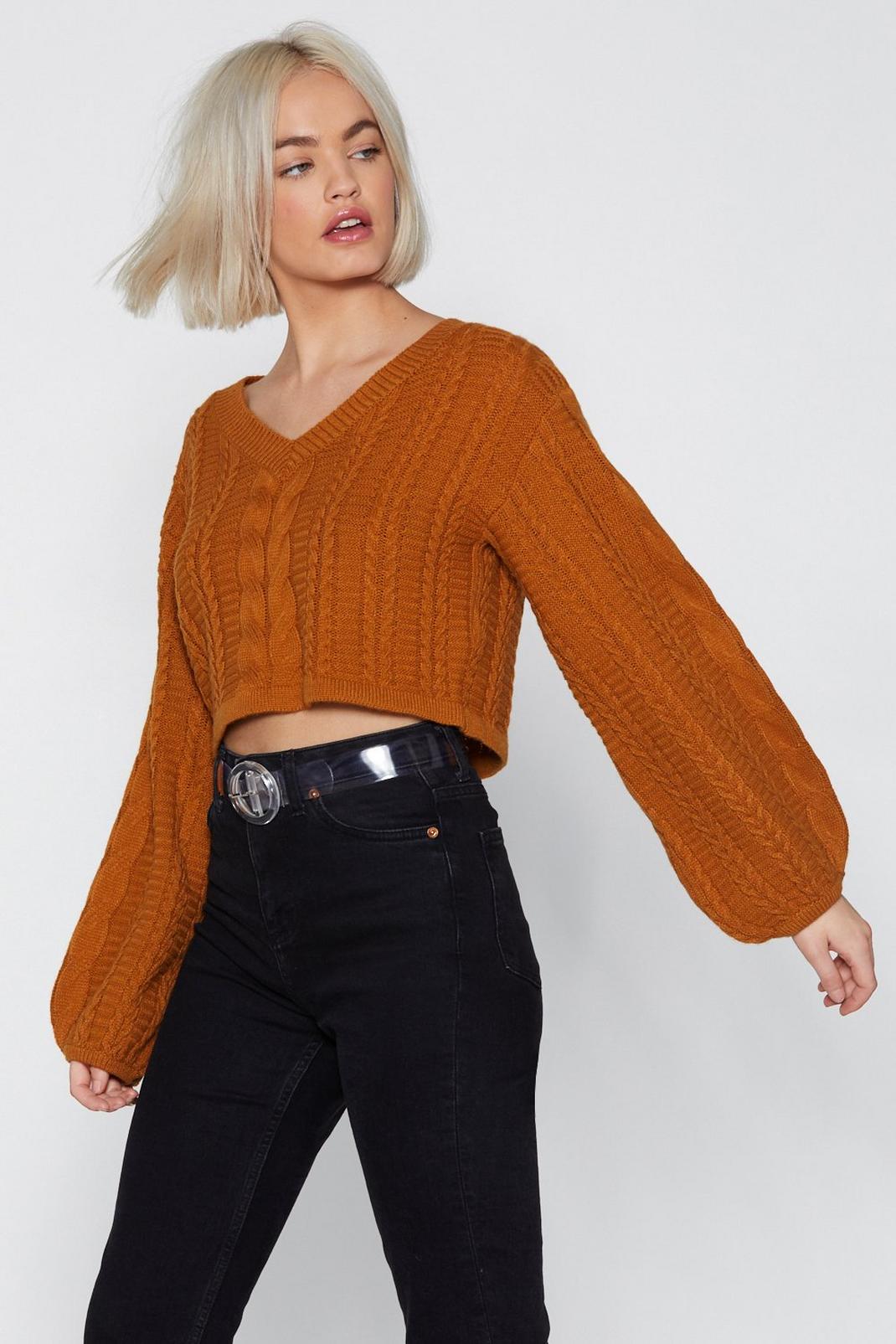 Knit's For the Best Cropped Sweater image number 1