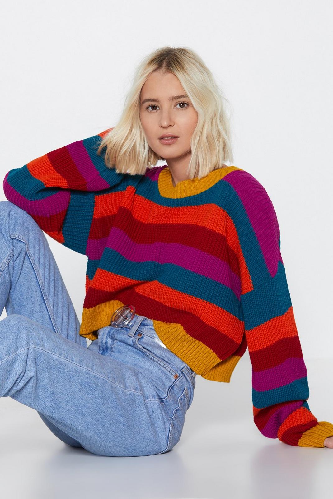 Sweater Together Striped Sweater image number 1