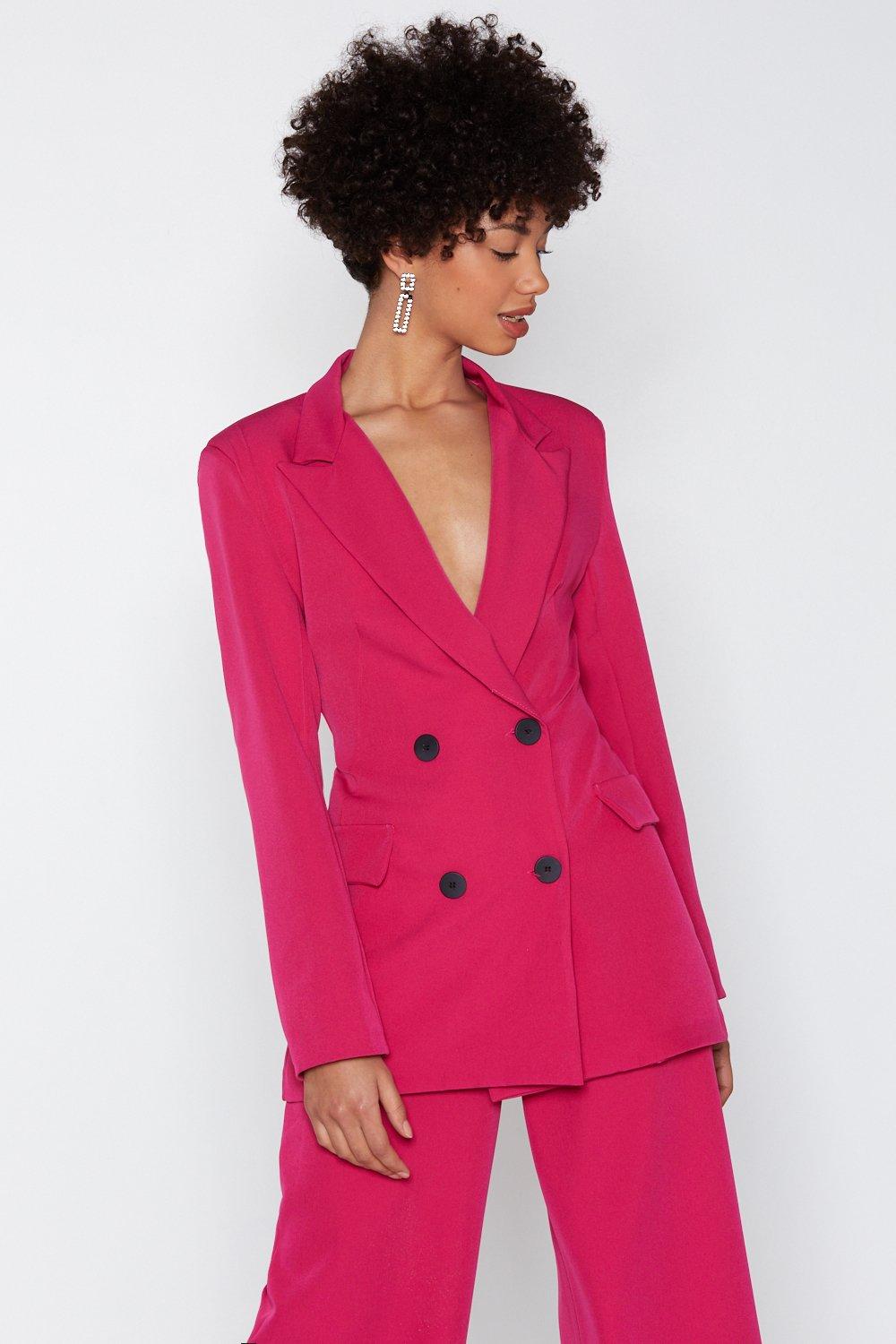 nasty gal pink suit